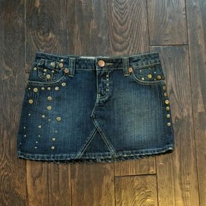 Seven7 Denim Atomic Studded Mini Skirt Size 27